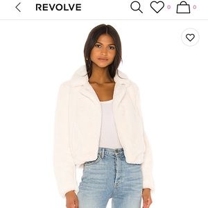 BLANK NYC Cream/White Faux Fur Jacket